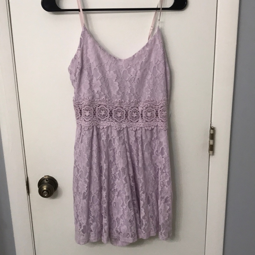 Purple lace romper